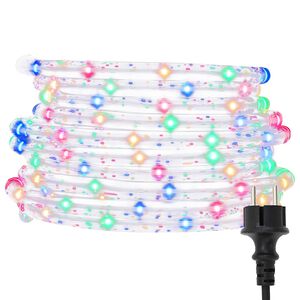 vidaXL Lichtseil mit Seilleuchten Mehrfarbig 100 m PVC