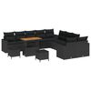 vidaXL Gartensofa-set 13 stk. Schwarz Poly-Rattan