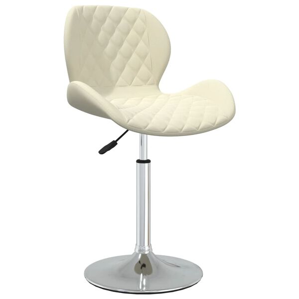 vidaXL Esszimmerst&uuml;hle 2 Stk. Drehbar Creme Samt