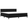 vidaXL Boxspringbett mit Matratze Schwarz 200 x 200 cm Stoff