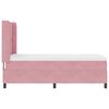 vidaXL Boxspringbett mit Matratze mit Kopfteil Rosa 100 x 200 cm Samt