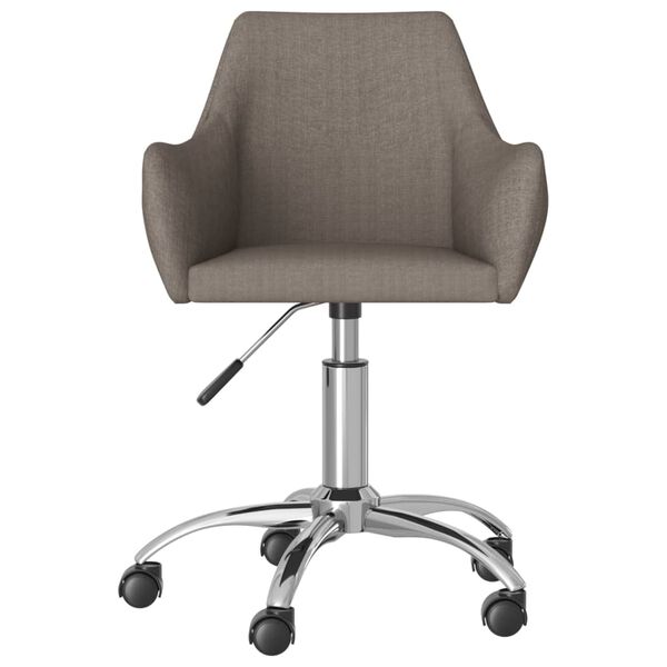 vidaXL Esszimmerst&uuml;hle 2 Stk. Drehbar Taupe Stoff