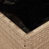 vidaXL Gartentruhe Beige 110x55x63 cm Poly Rattan Akazienholz