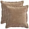 vidaXL Kissenbezug 2 stk. HOUTEN Braun 50 x 50 cm Chenille-Stoff