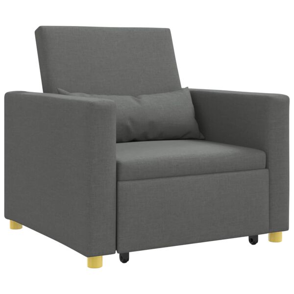 vidaXL Ausziehbare Schlafcouch Einzel Dunkelgrau 90 x 165 x 87 cm