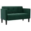 vidaXL Zweisitzer-Sofa Dunkelgr&uuml;n 111 cm Samt