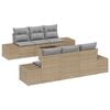 vidaXL Garten-Sofa-Set 8 Stk. Beige und Grau Poly-Rattan