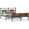 vidaXL Bettgestell ohne Matratze R&auml;uchereiche 140x190 cm Holzwerkstoff
