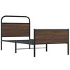 vidaXL Bettgestell ohne Matratze 107x203 cm Braun Eichen-Optik