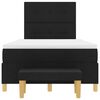 vidaXL Boxspringbett mit Matratze Schwarz 120 x 200 cm Stoff