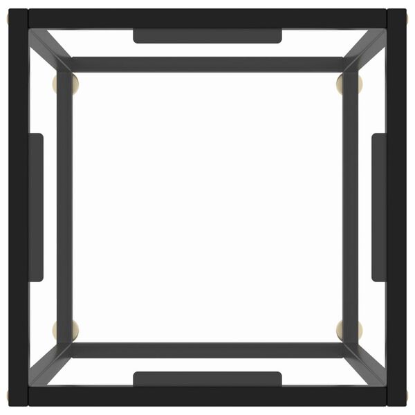 vidaXL Couchtisch Schwarz mit Hartglas 40x40x50 cm