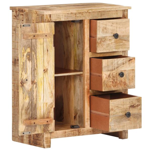 vidaXL Sideboard 59x35x75 cm Raues Mangoholz