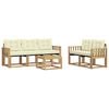 vidaXL Outdoor-Sofagarnitur 6 stk. Wei&szlig; und Creme
