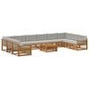 vidaXL Sofagarnituren mit Kissen 11 pcs Massivholz Akazie