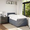 vidaXL Boxspringbett mit Matratze Dunkelgrau 100x200 cm Samt