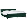 vidaXL Boxspringbett mit Matratze Dunkelgr&uuml;n 180x210 cm Samt