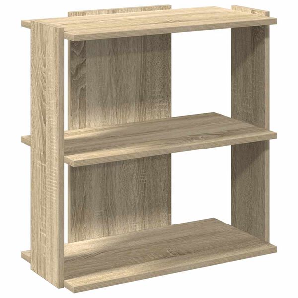 vidaXL B&uuml;cherregal 3 B&ouml;den Sonoma-Eiche 60x30x60 cm Holzwerkstoff
