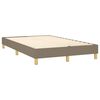 vidaXL Boxspringbett mit Matratze & LED Taupe 120x200 cm Stoff