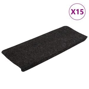 vidaXL Stufenmatten Selbstklebend 15 Stk. 65x24,5x3,5 cm Anthrazit
