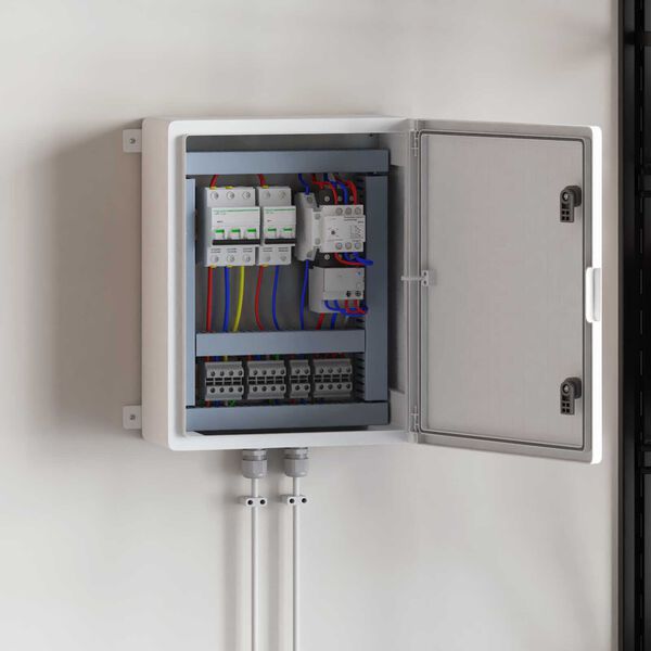 vidaXL Steuerungsschrank Grau 47 x 20 x 60 cm ABS Kunststoff