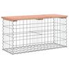 vidaXL Gartenbank aus Gabionen 83x31,5x42 cm Massivholz Douglasie