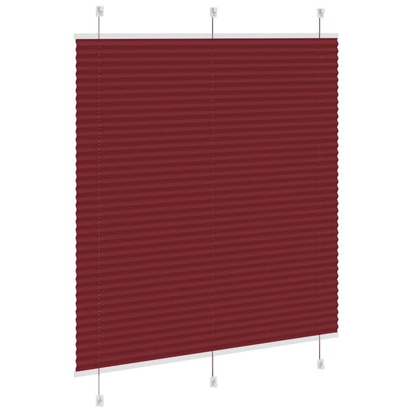 vidaXL Plissee Bordeauxrot 120x150 cm Stoffbreite 119,4 cm Polyester