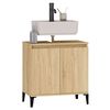 vidaXL Waschbeckenunterschrank Sonoma-Eiche 58x33x60 cm Holzwerkstoff