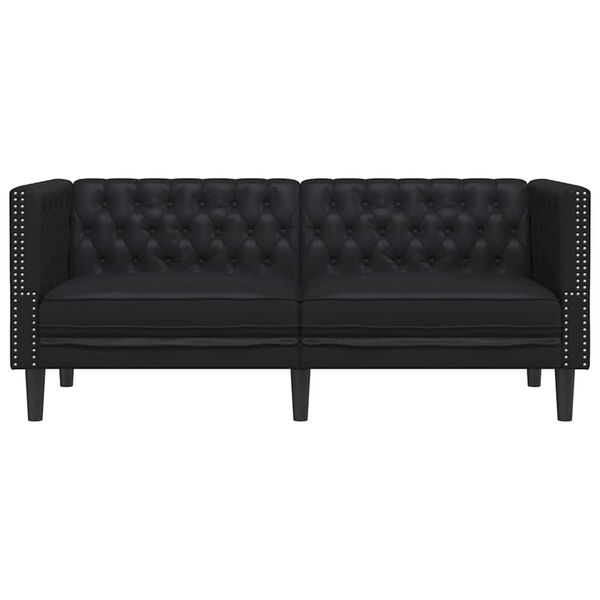 vidaXL Sofa Schwarz 174 x 74,5 x 70,5 cm PVC