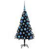 vidaXL Weihnachtsbaum mit 150 LEDs mit St&auml;nder Schwarz 120 cm PVC