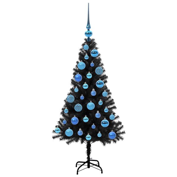 vidaXL Weihnachtsbaum mit 150 LEDs mit St&auml;nder Schwarz 120 cm PVC
