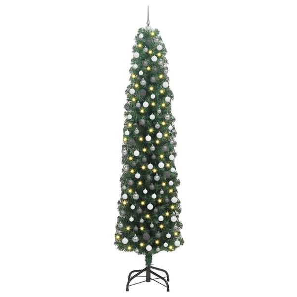 vidaXL K&uuml;nstlicher Weihnachtsbaum mit 300 LEDs mit St&auml;nder Gr&uuml;n 240 cm