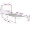 vidaXL Massivholzbett Extra Lang ohne Matratze 90x210 cm