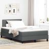 vidaXL Boxspringbett mit Matratze Dunkelgrau 120 x 190 cm Stoff