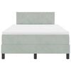 vidaXL Boxspringbett mit Matratze Hellgrau 120 x 190 cm Samt