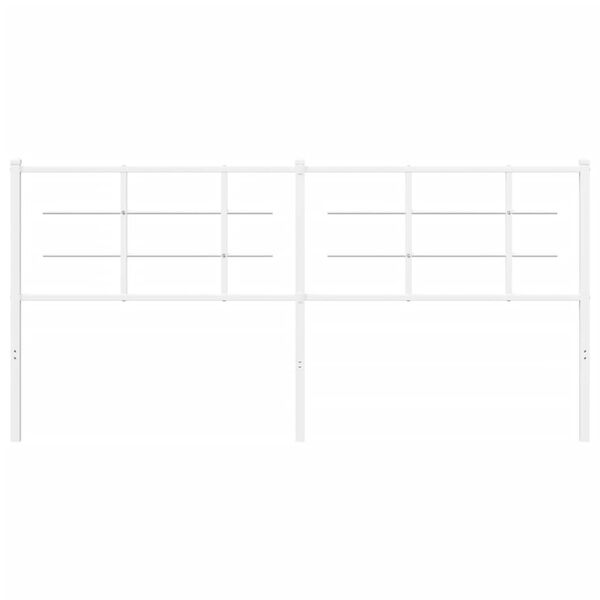 vidaXL Kopfteil Metall Weiß 180 cm