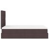 vidaXL Ottoman-Bett mit Matratze Dunkelbraun 120x190 cm Stoff