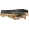 vidaXL Outdoor-Sofagarnitur 9 pcs Wei&szlig; und Anthrazit Polyester