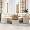 vidaXL Gartensofa-set mit Kissen 8 pcs Beige und Creme Poly-Rattan
