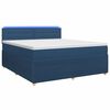 vidaXL Boxspringbett mit Matratze mit Kopfteil Blau 140 x 200 cm Stoff