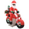 vidaXL Aufblasbarer Weihnachtsmann auf Motorrad LED IP44 160 cm