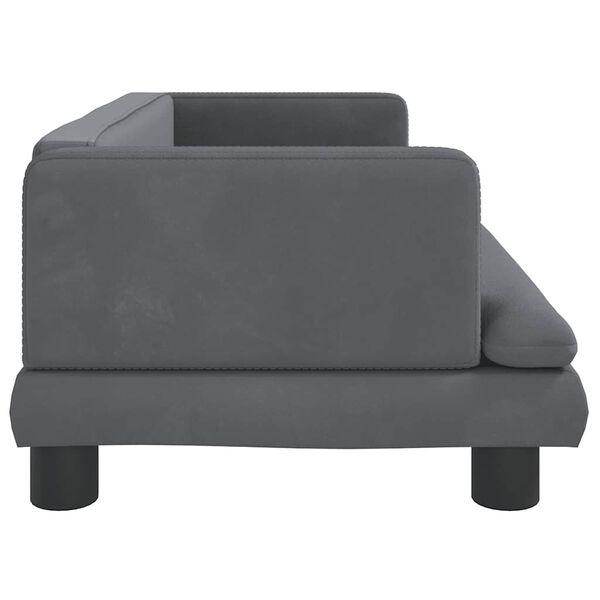 vidaXL Hundebett Dunkelgrau 80x45x30 cm Samt