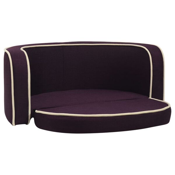 vidaXL Hundesofa Klappbar Burgunderrot 76x71x30 cm Leinen Kissen
