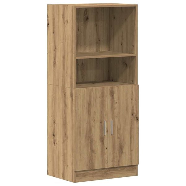 vidaXL K&uuml;chenschrank Artisan-Eiche 57x41,5x131,5 cm Holzwerkstoff