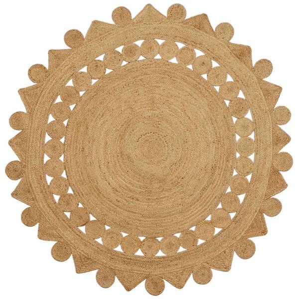 vidaXL Bereichsteppiche Rechtwinklig Braun &Oslash; 210 cm Jute