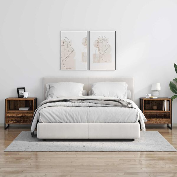 vidaXL Nachttisch Altholz 50 x 39,5 x 50 cm Holzwerkstoff