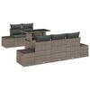 vidaXL Sofa Set 6 stk. Grau Poly-Rattan