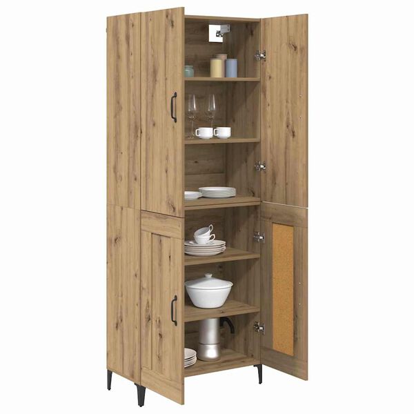 vidaXL Highboard Artisan-Eiche 69,5 x 34 x 180 cm Holzwerkstoff