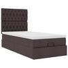 vidaXL Ottoman-Bett mit Matratze Dunkelbraun 80x200 cm Stoff