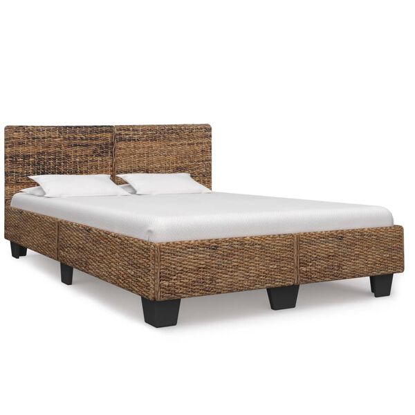 vidaXL Bettgestell Natur Rattan 140 x 200 cm