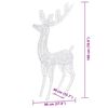 vidaXL XXL Rentiere Weihnachtsdekoration Acryl 250 LED 3 Stk. 180 cm